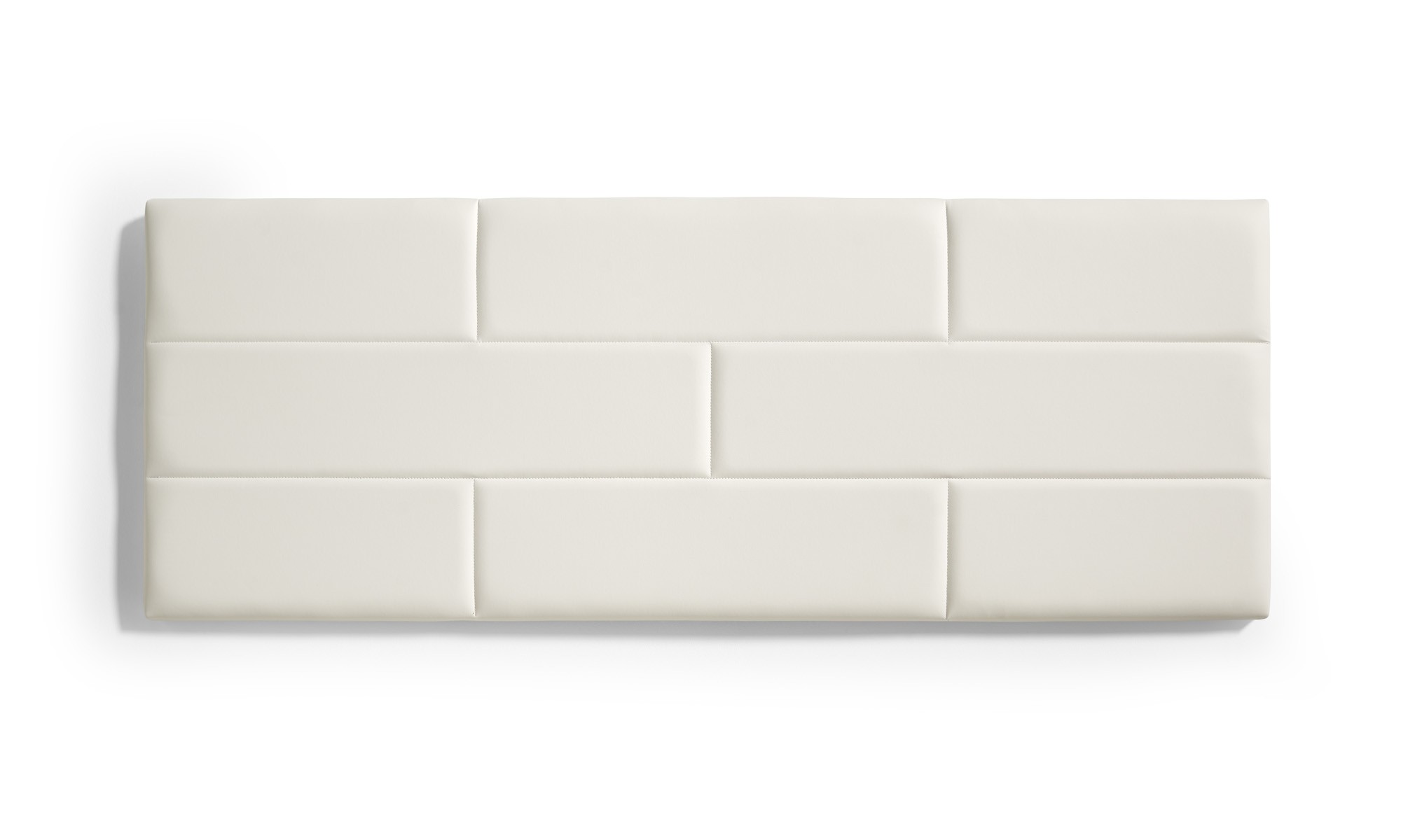 Cabecero de cama 105 muro ladrillos de polipiel 112x57x5cm blanco