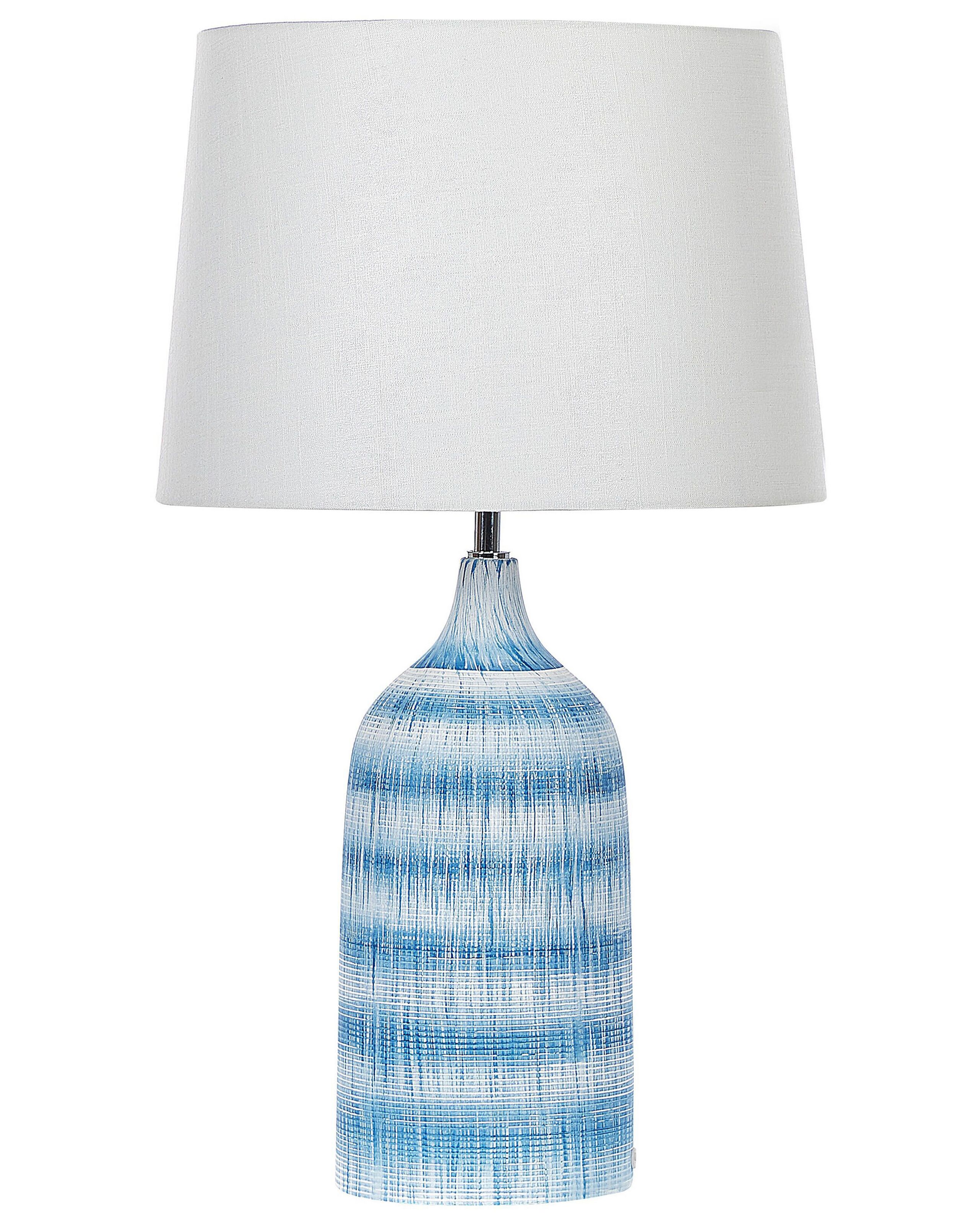 Lámpara de mesa georgina cerámica azul