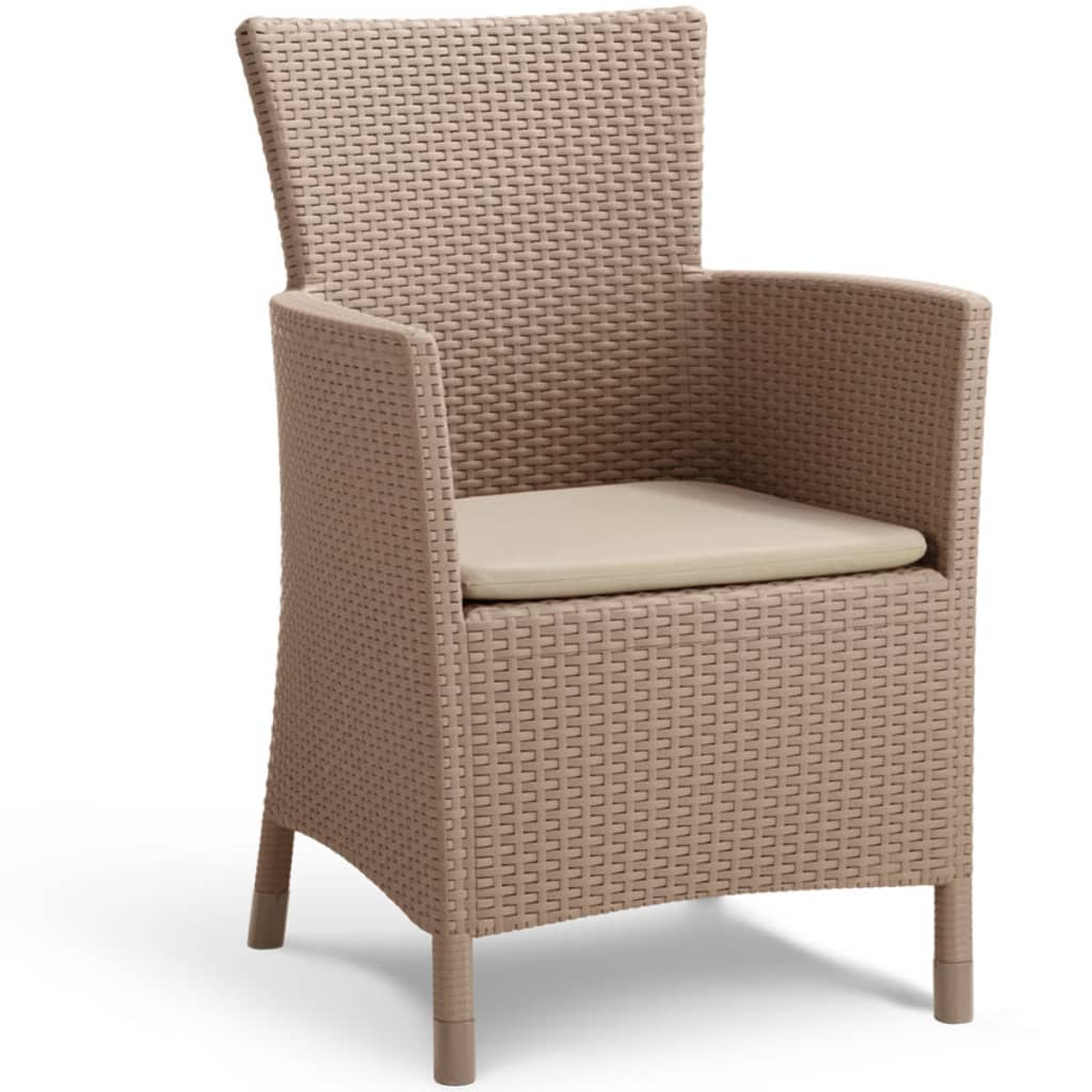 Keter silla de comedor de jardín iowa capuchino 215519