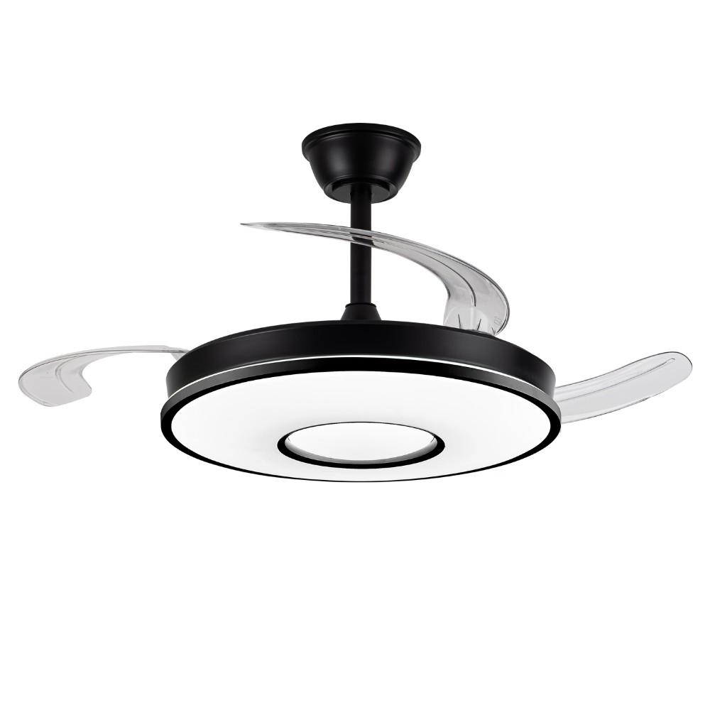 Ventilador de techo deco negro cct regulable 106cm