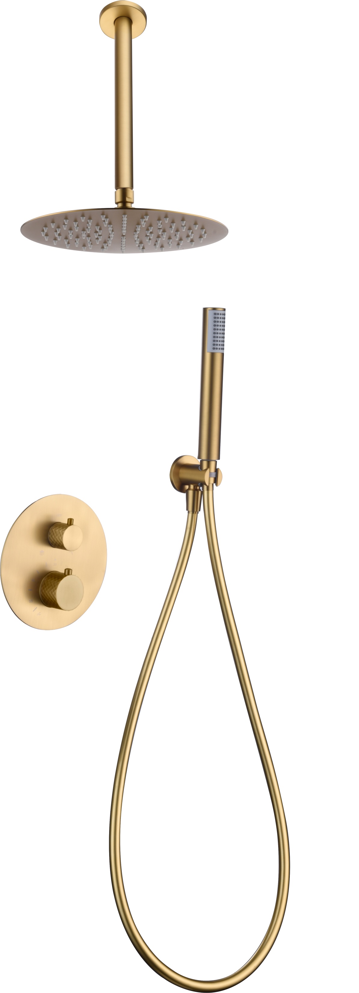 Imex - columna ducha empotrada termostática oro serie piamonte
