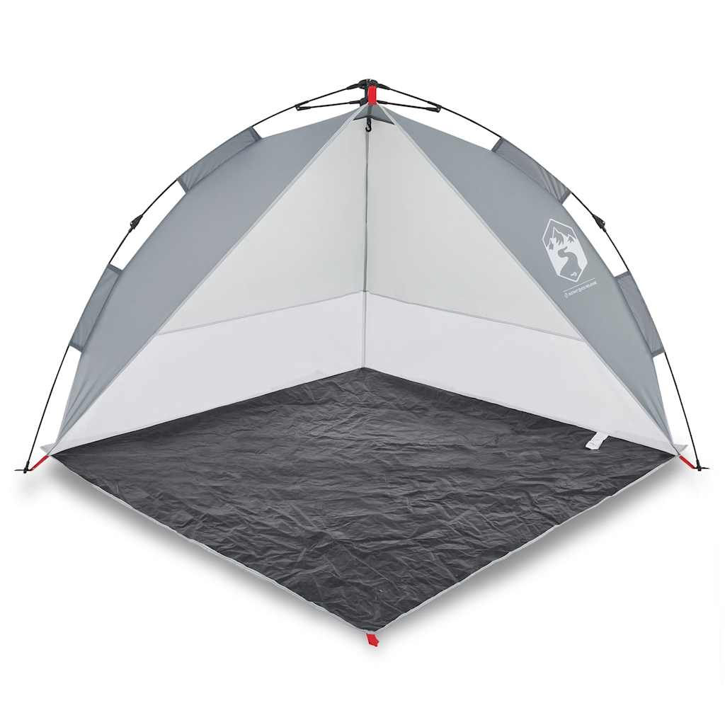 vidaXL tienda de playa impermeable apertura rápida gris