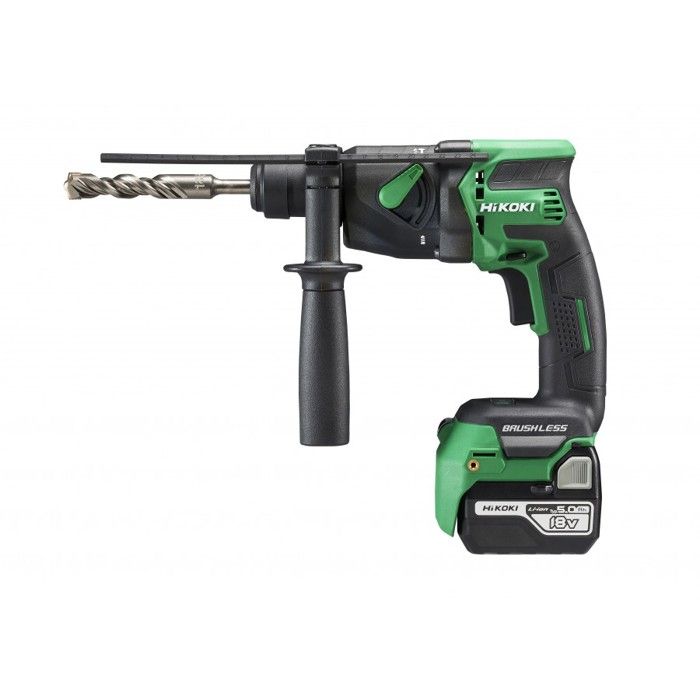 Perforador sds+ 18mm brushless 18v 1,3j - hikoki - con 2 baterías de 5ah -
