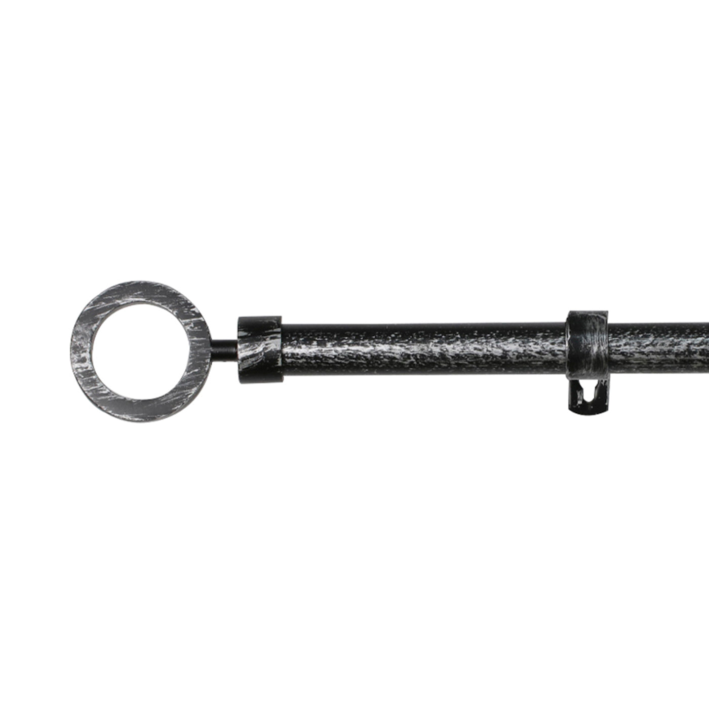 Barra de forja extensible y decorativa(negro+gris, 120-210cm aros)