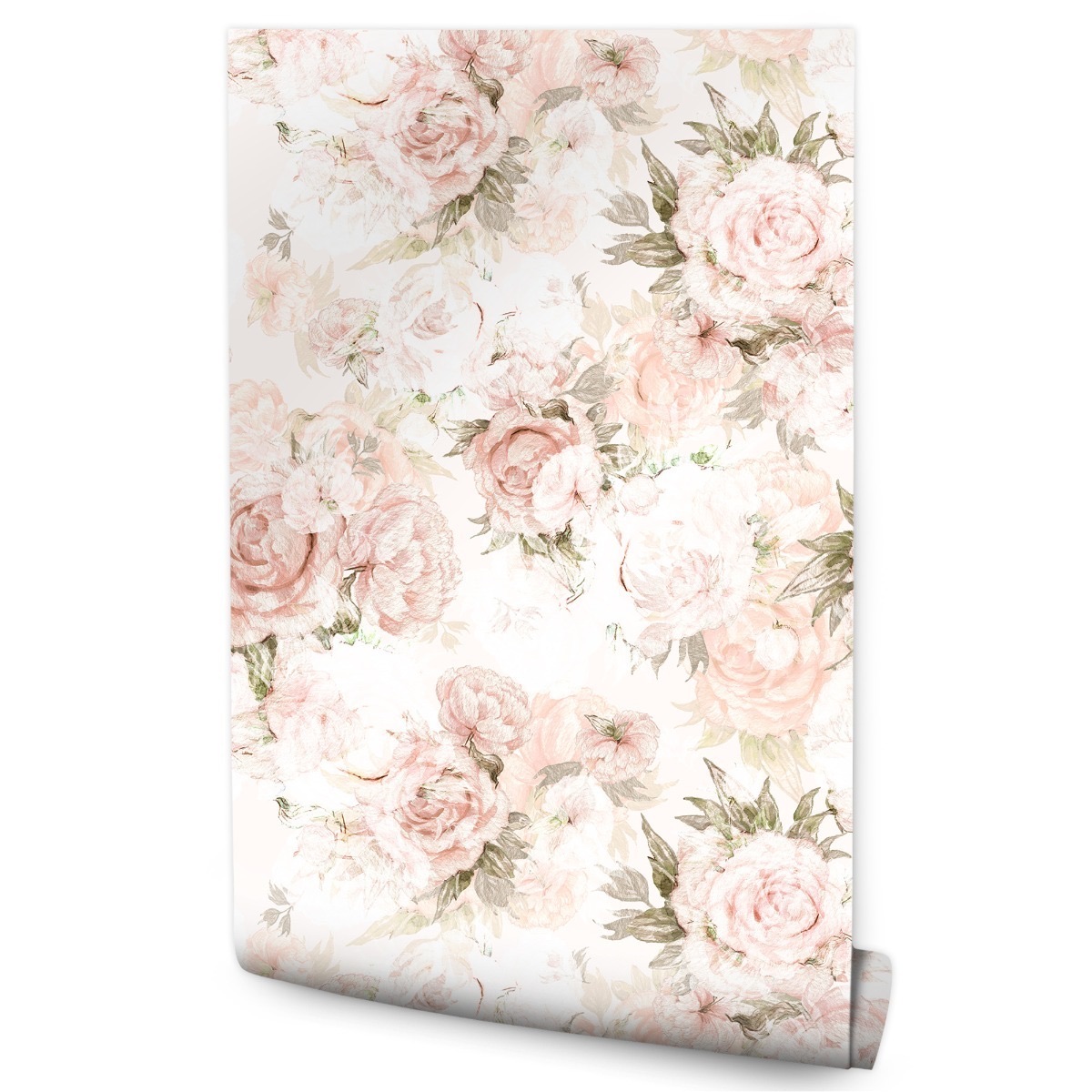 Papel Pintado Flores Peonías Plantas Naturaleza Para El Salón 53cm x 10m