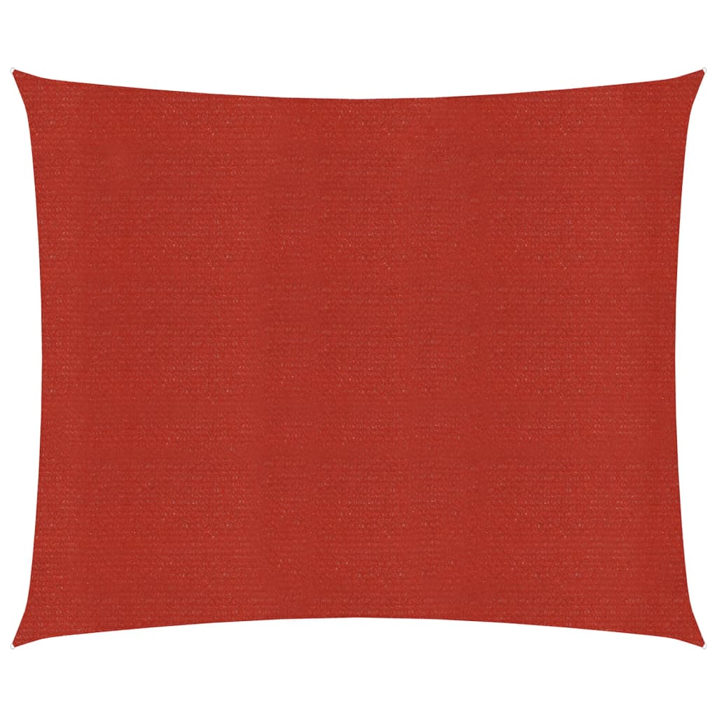vidaXL toldo de vela rojo hdpe 160 g/m² 3x3 m