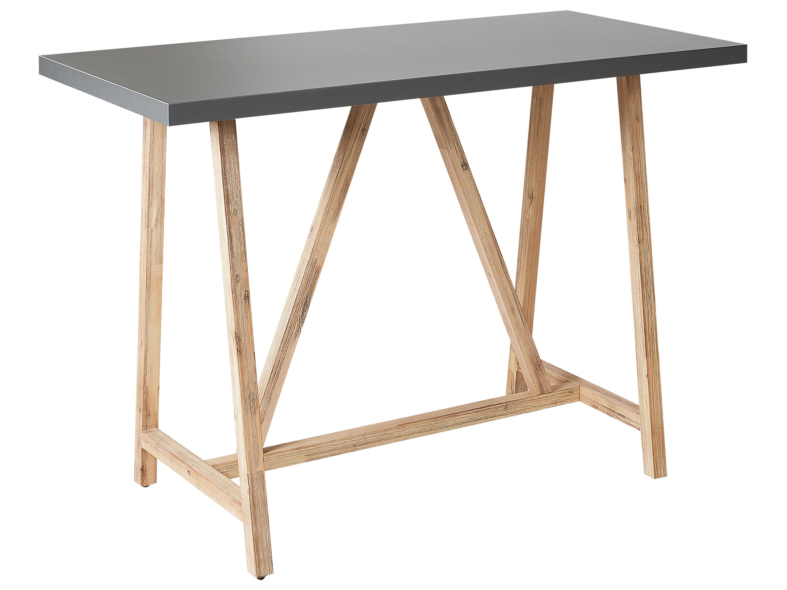 Mesa de bar de jardín talamone 140 cm 70 cm cemento gris