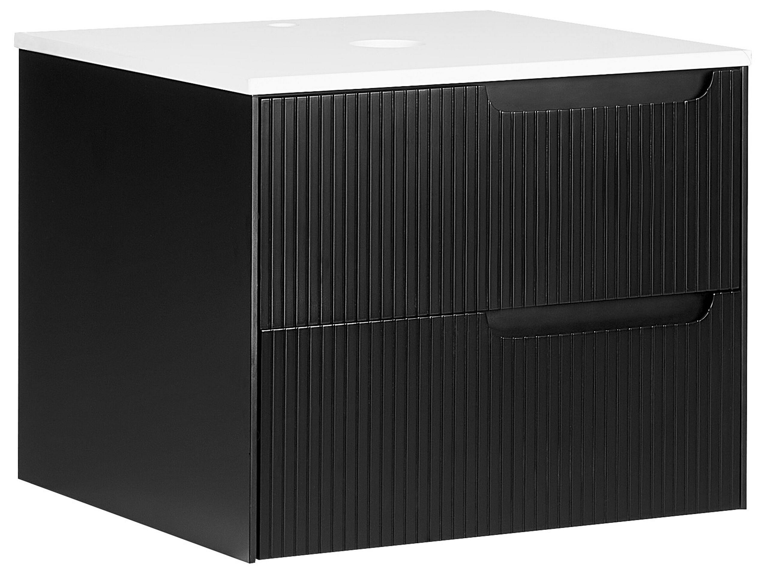 Mueble para lavabo de pared quintela 60 cm negro