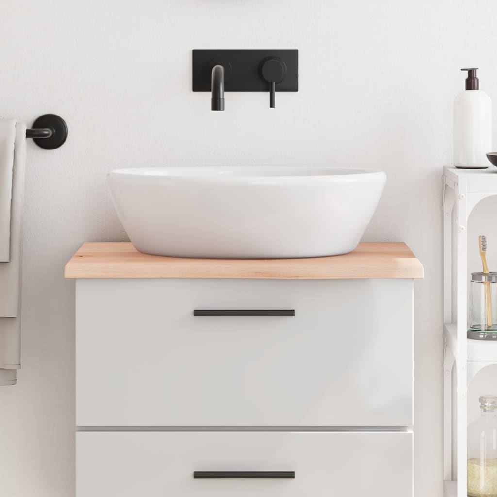 Encimera de baño madera maciza sin tratar 60x40x2 cm eerf2350