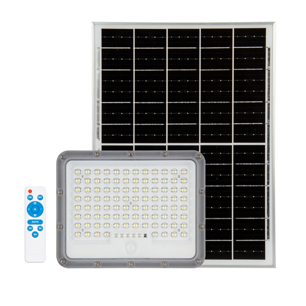 Proyector LED solar 300w 3000lm con sensor 272 LEDs, 7500k