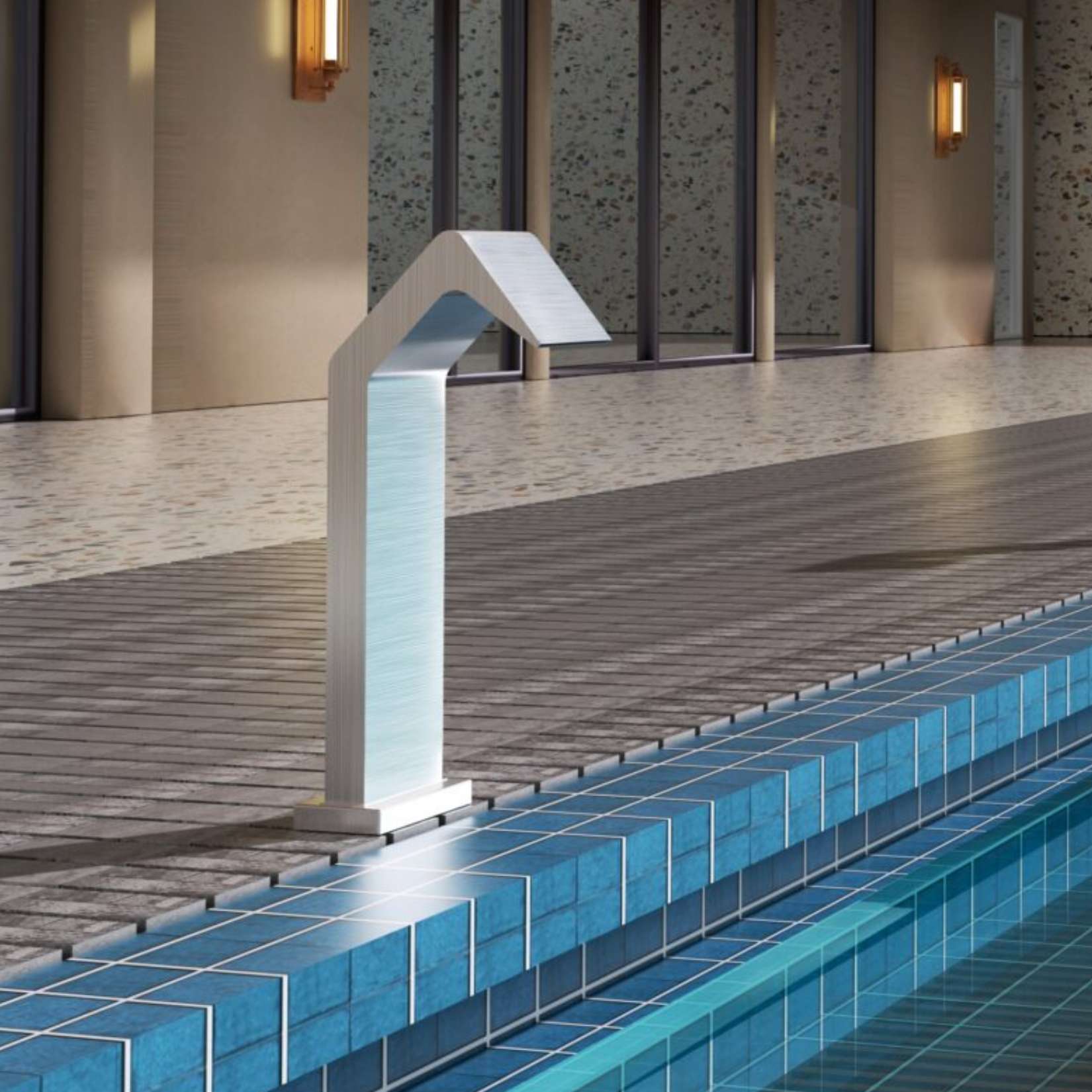 Rociador de cascada niagara en acero inox | poolimex |150x55mm