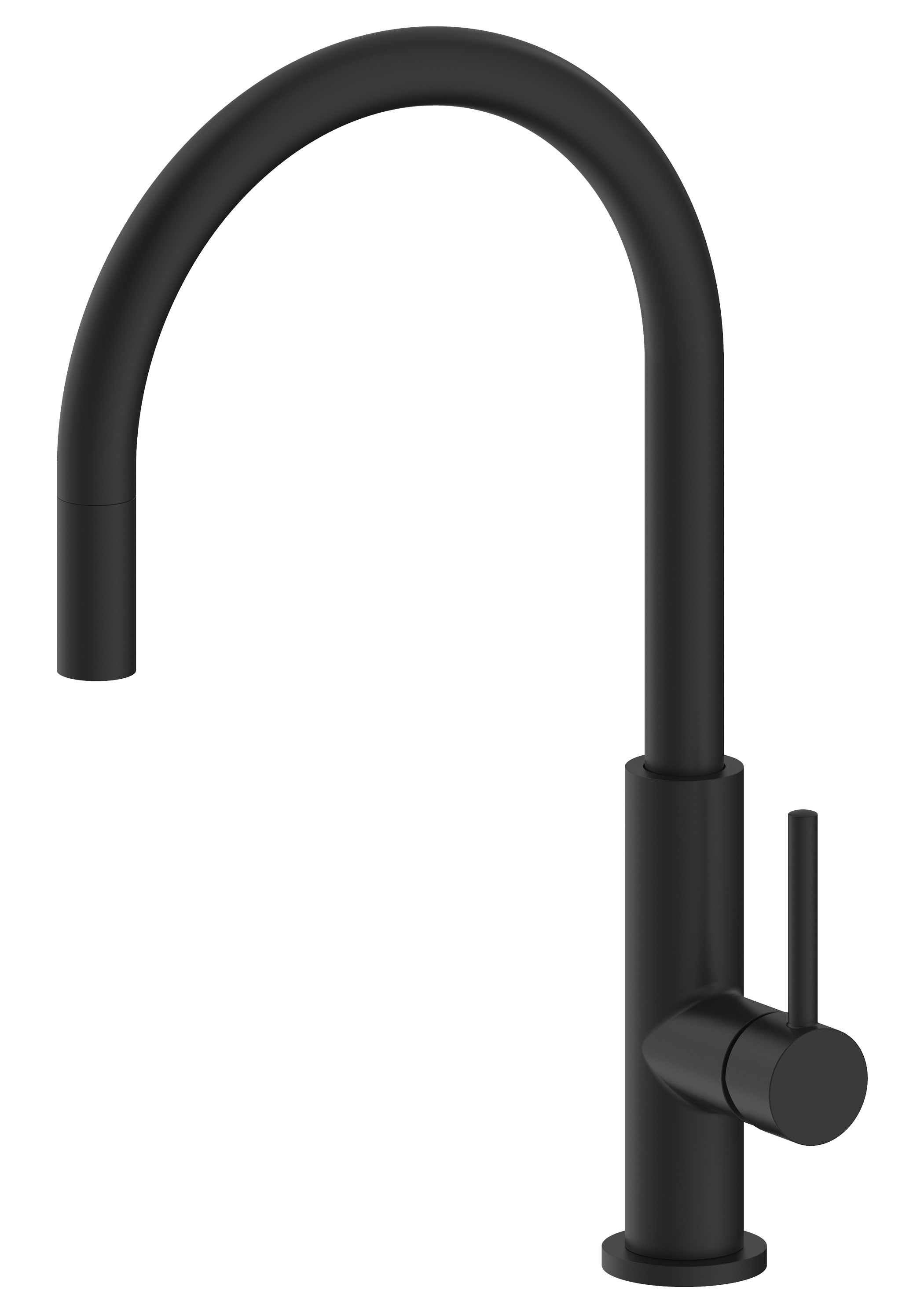 Grifo de fregadero alto negro ilhea