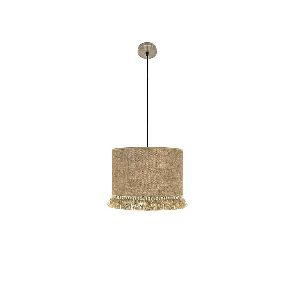 Colgante sibila 2xE27 cuero/arena regx50x50 cm