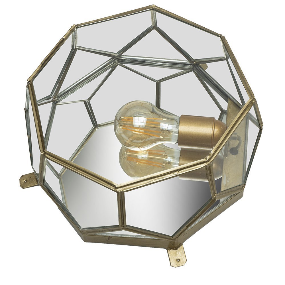Plafon de techo lente dorado 25cm