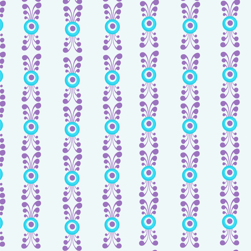Papel pintado floral vertical en azul pastel 60cm por 300cm