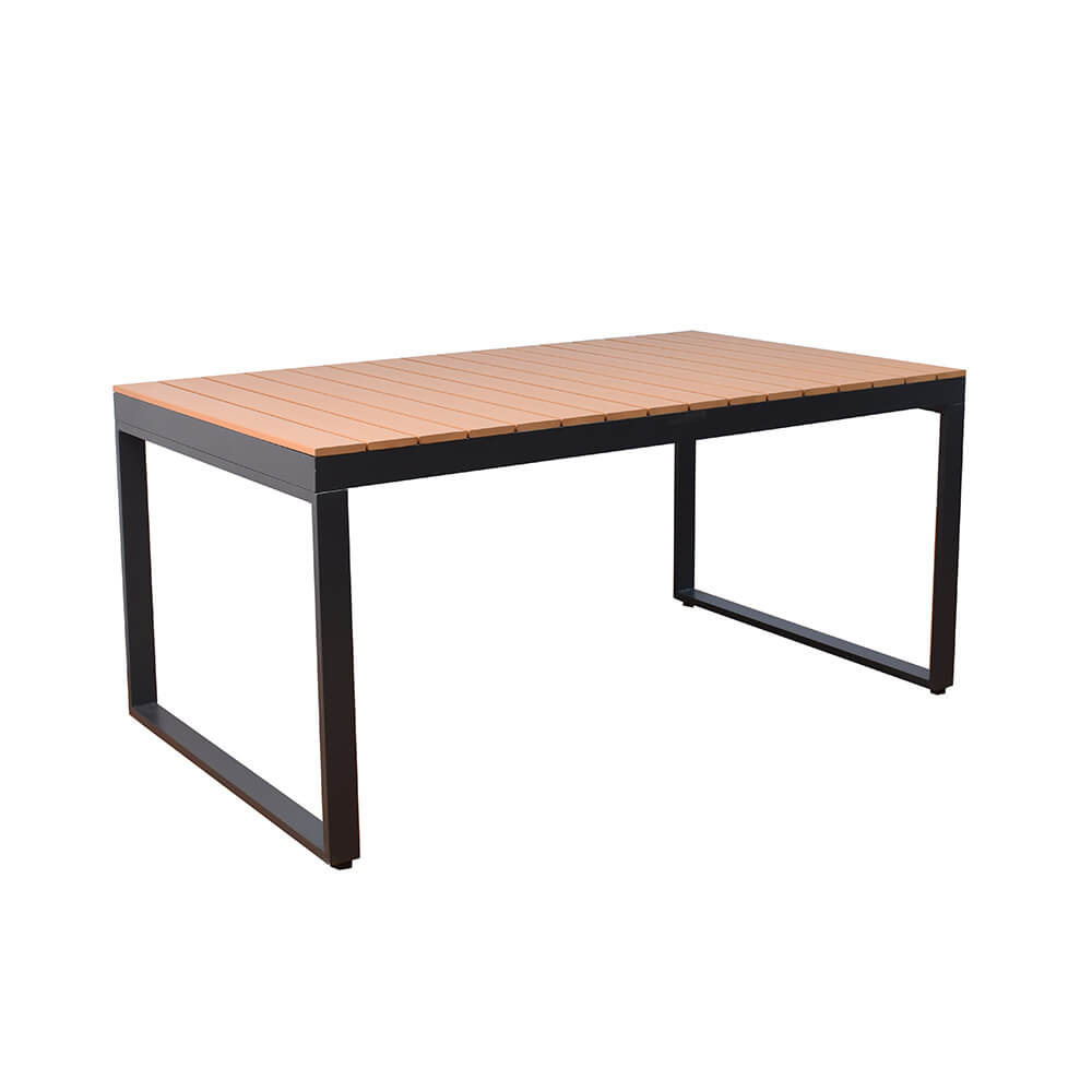 Mesa de jardín siera efecto madera - 160 x 90 cm