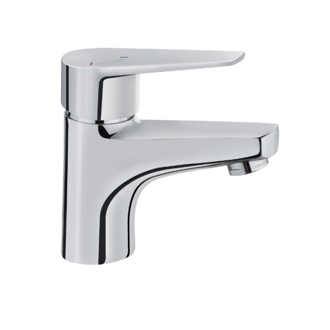 Largo mezclador de lavabo cromado