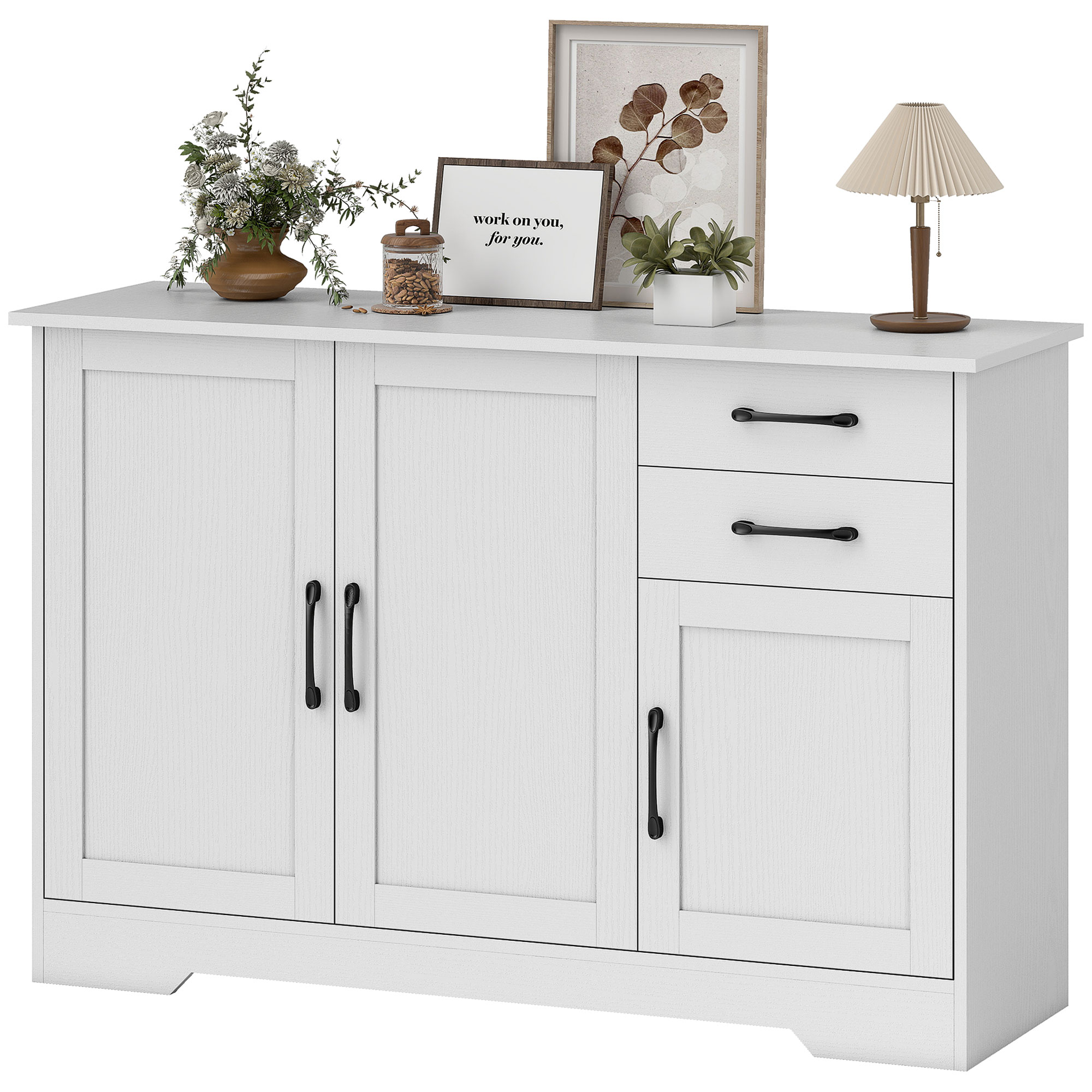 Aparador tablero de partículas blanco 120x38x79 cm