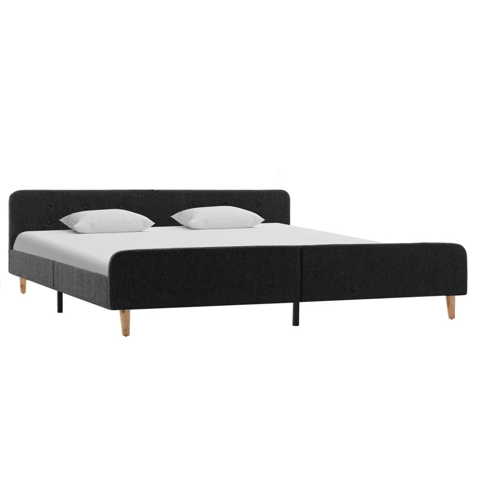 vidaXL estructura de cama de arpillera gris oscuro 180x200 cm