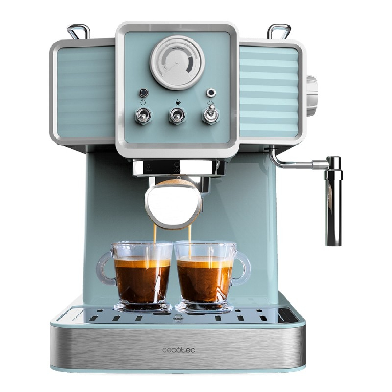 Cecotec cafetera express power espresso 20 tradizionale light blue