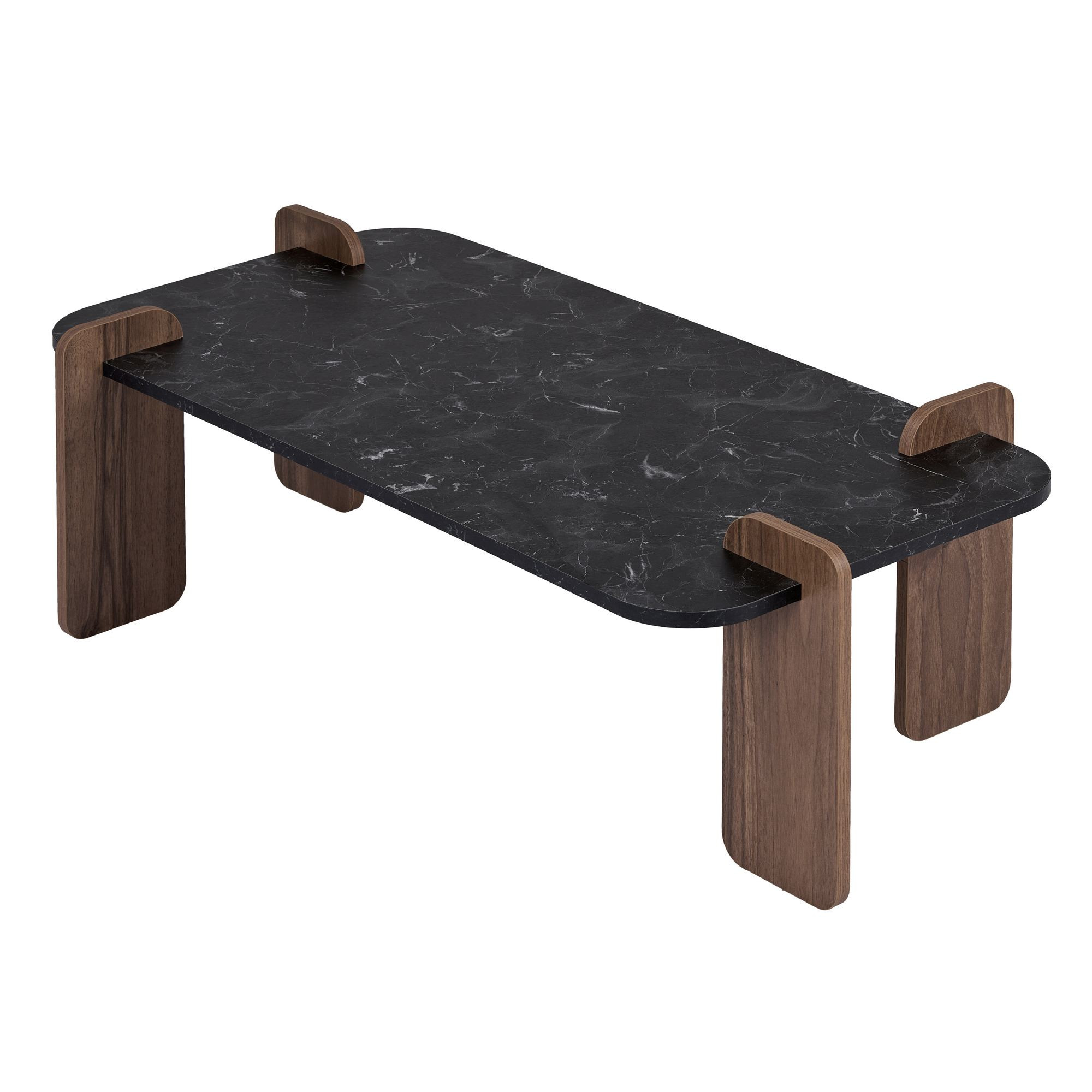 Mesa baja de madera "renard" - 120 x 60 x 35 cm - negra