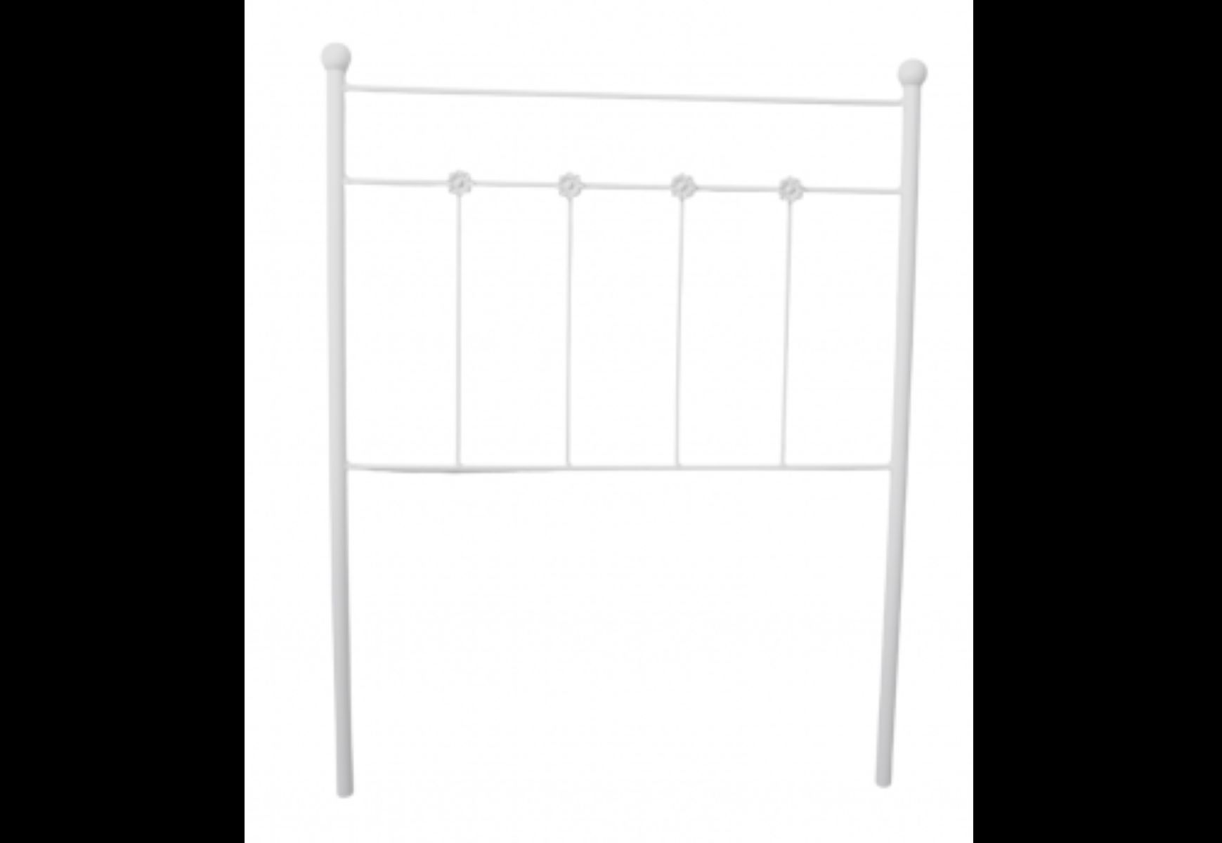 Cabecero forja ducal para cama de 105 blanco 113x125x4. Matris