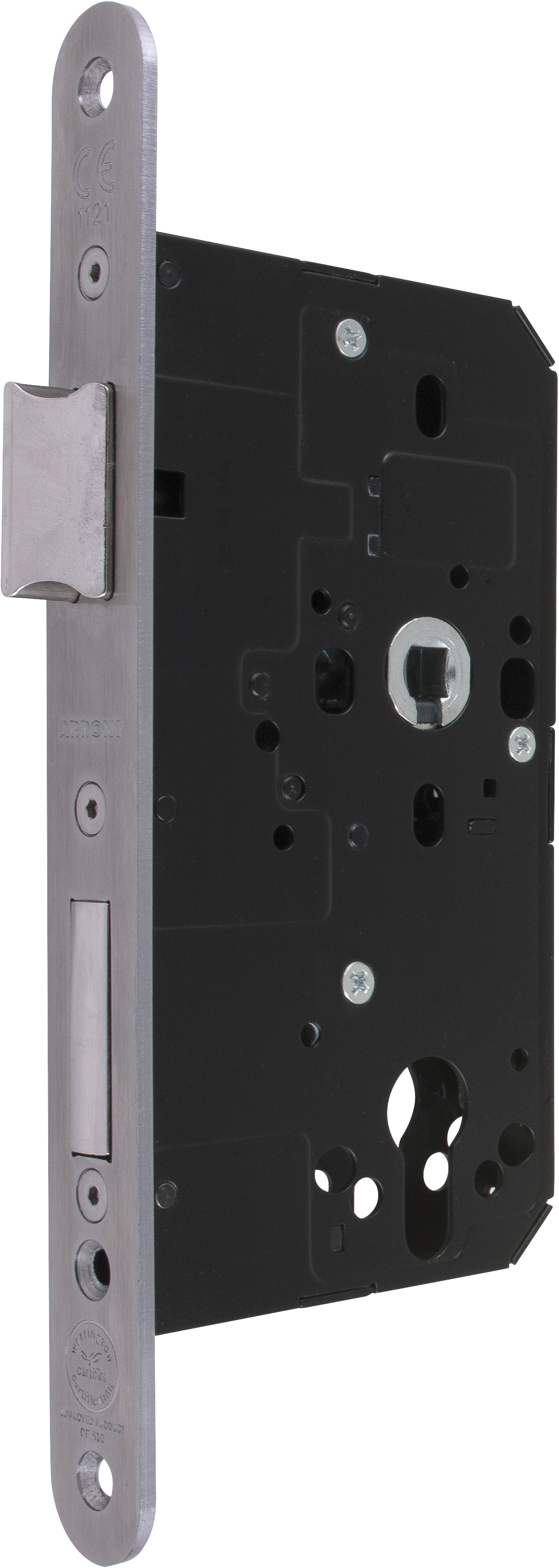 Cerradura embutir ar910 frontal 20 mm de entrada 50 mm aisi 304 arrone