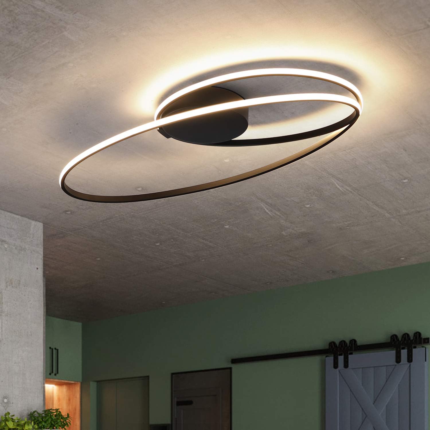 Nettlife lámpara de techo LED salón 36w lámpara de salón dormitorio 3000k