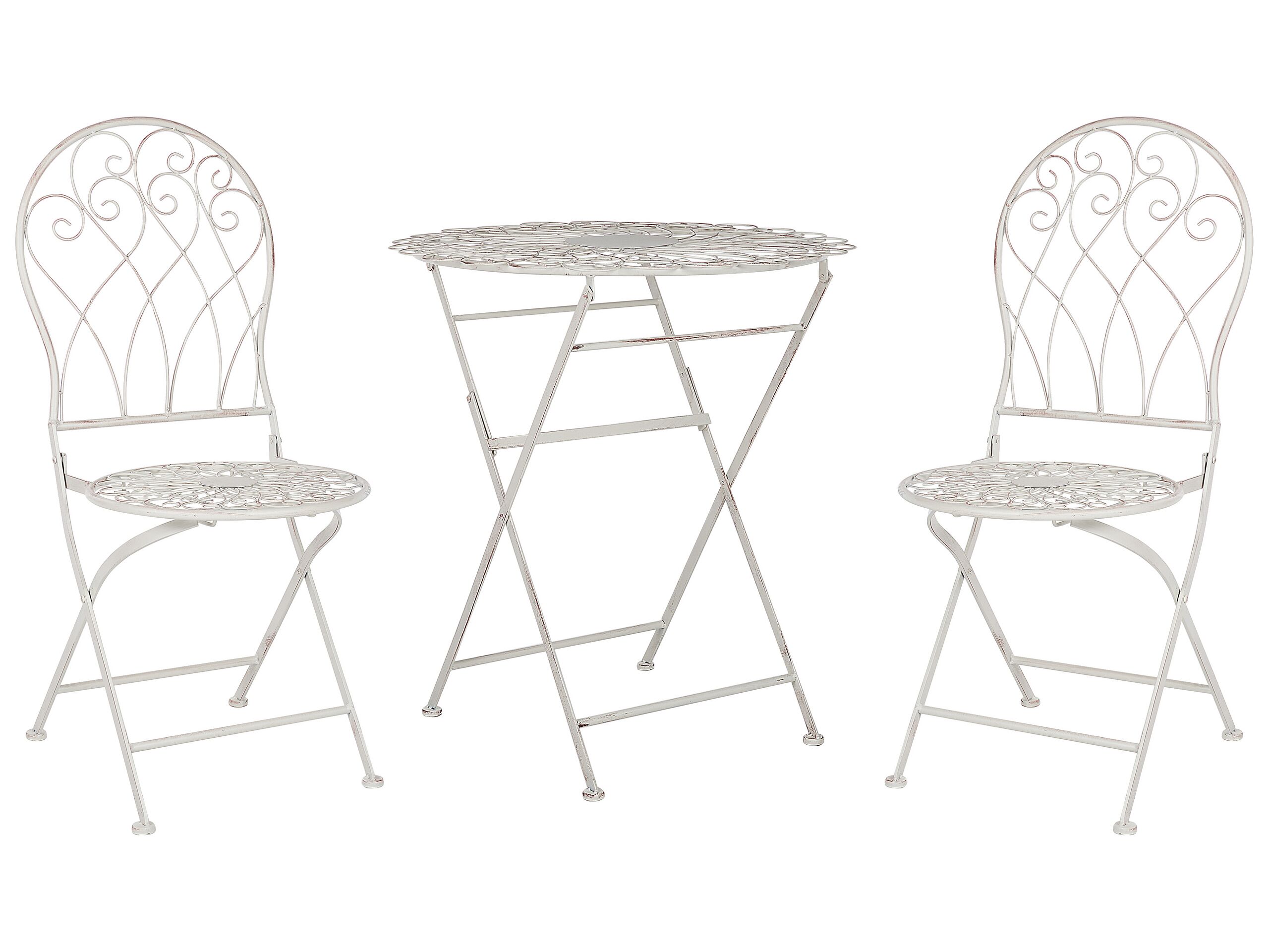 Conjunto de balcón plegable stiffe metal blanco