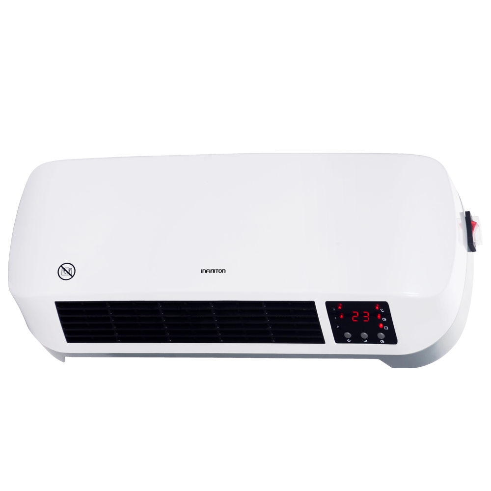 Calefactor cerámico de pared infiniton hcw-4505,2kw,display,mando,temp