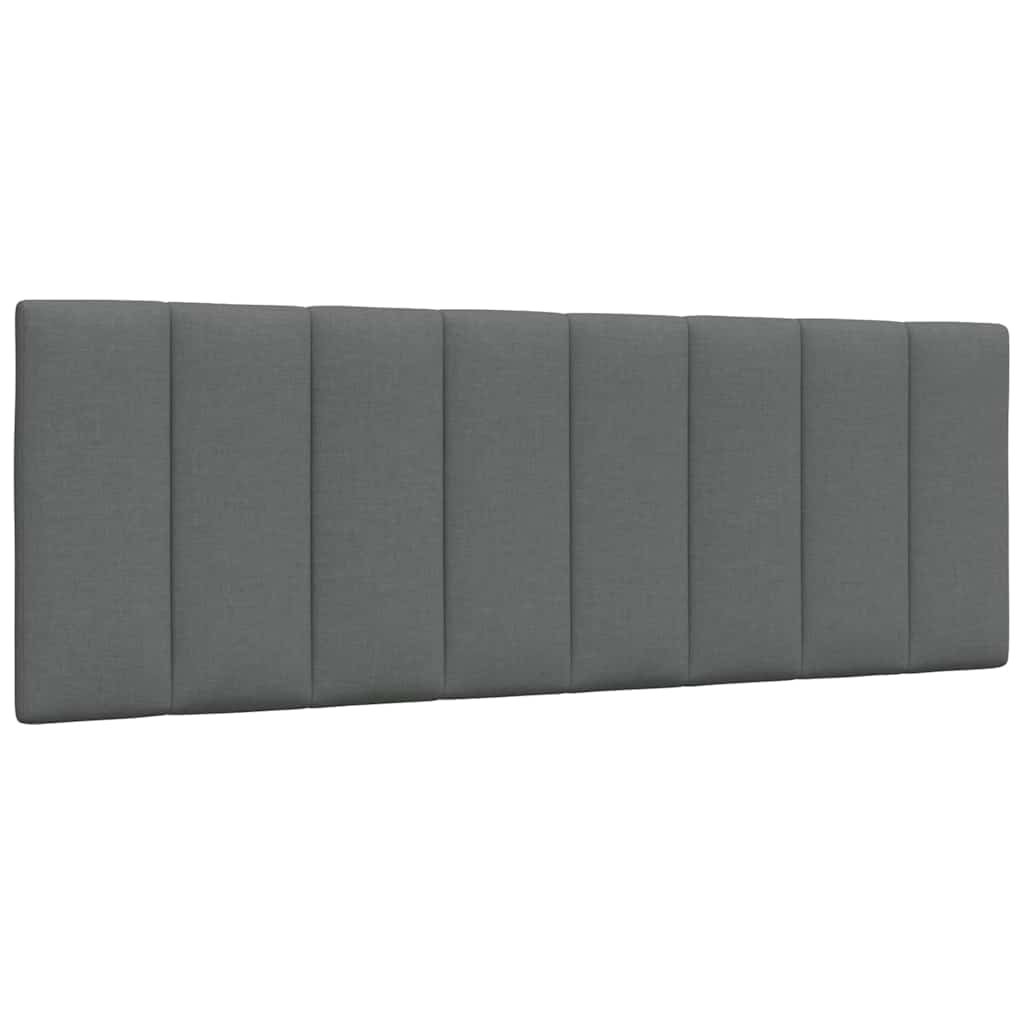 Cabecero de cama acolchado tela gris oscuro 140 cm eso1934