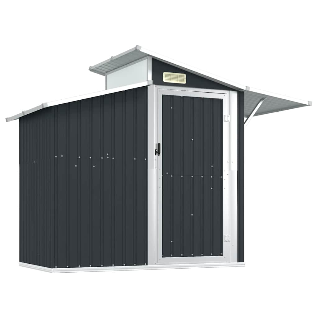 vidaXL cobertizo de jardín acero galvanizado antracita 270x130x208,5cm