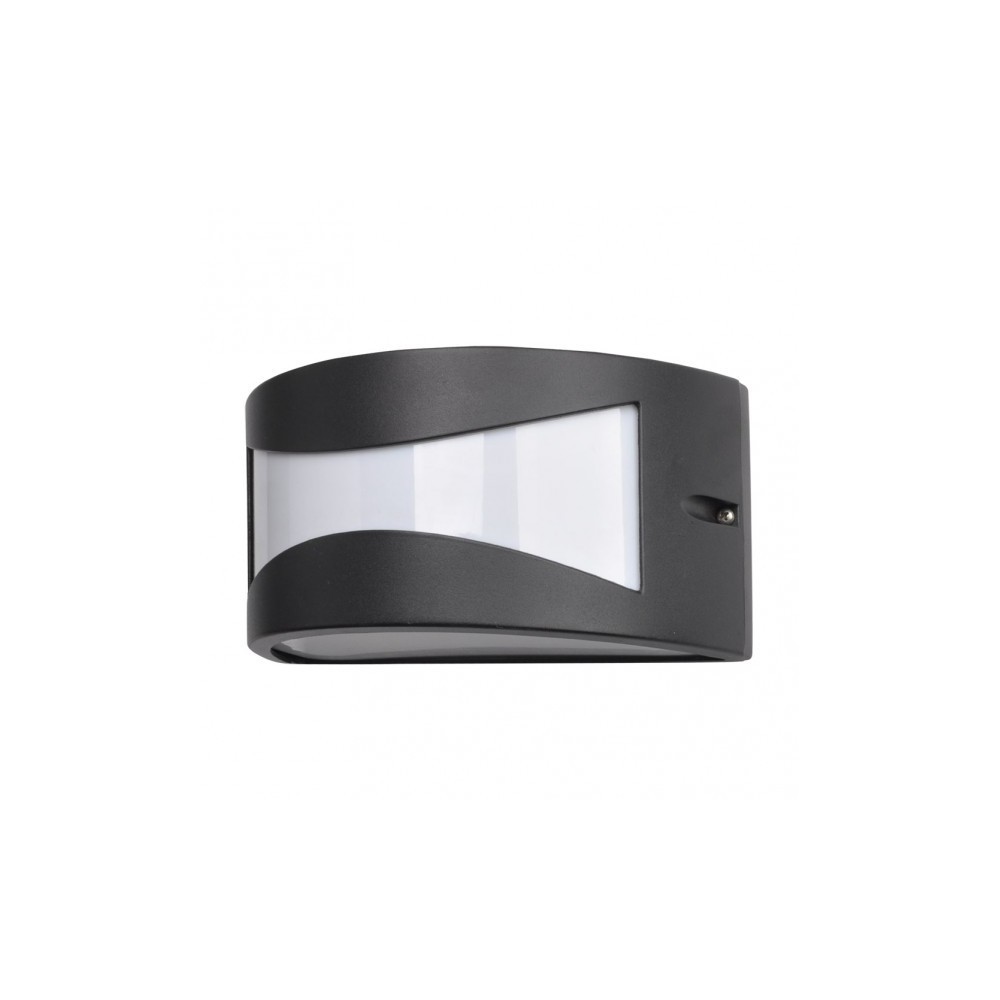 Aplique de exterior - hadar - aluminio negro - ip44 - 13x25x12 cm