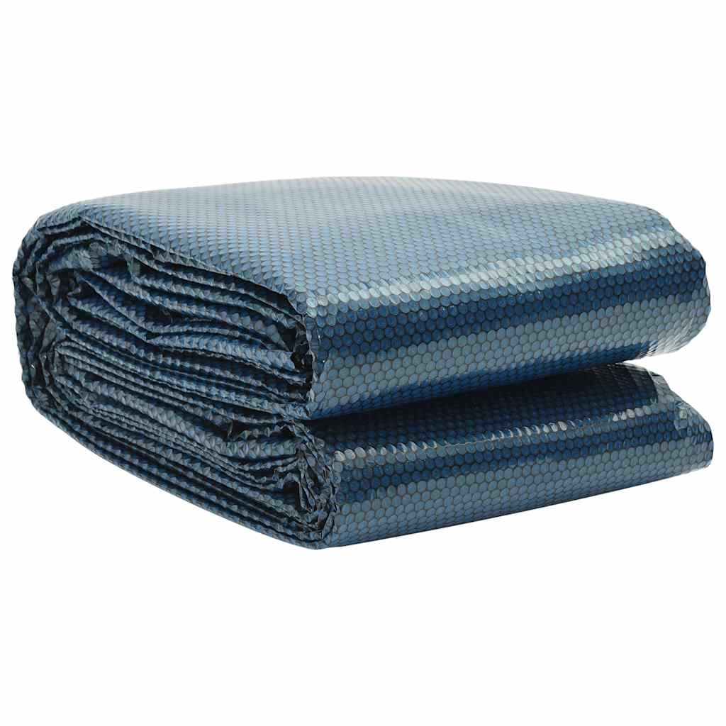 vidaXL cubierta solar de piscina de pe flotante negro y azul 549x274cm