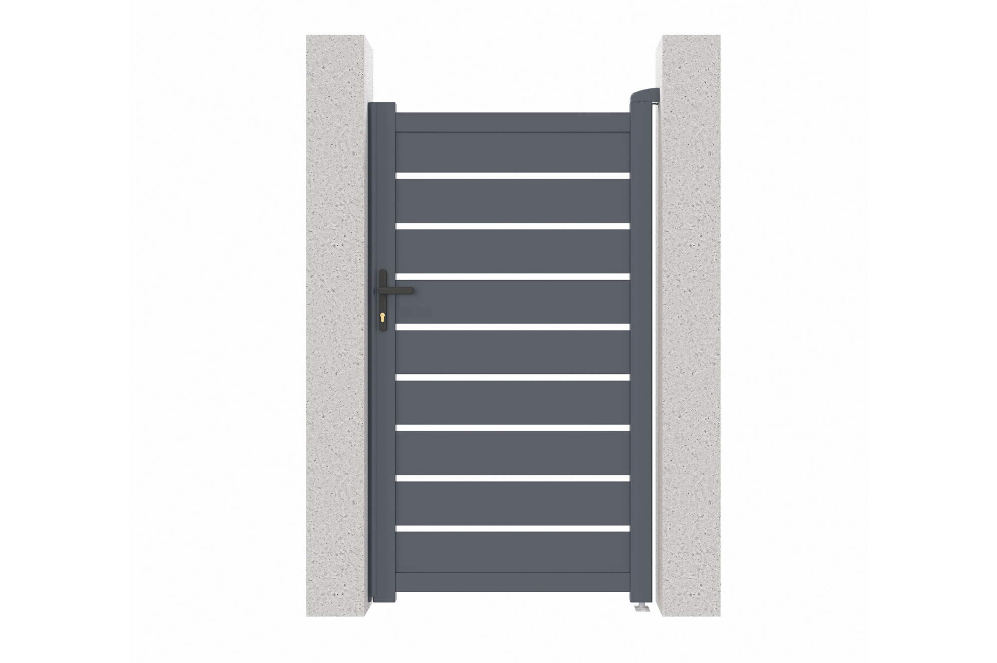 Puerta peatonal gris vogel 1m h.180cm