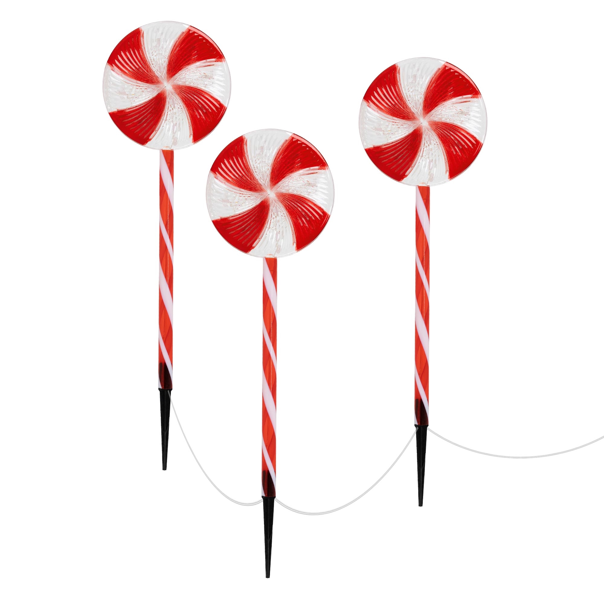 Juego de 3 luces de hadas LED camino de luz de navidad 60 LEDs