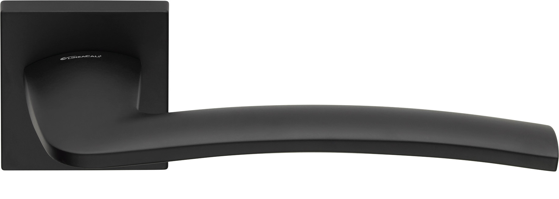 2 manilla roseta cuadrada, negro, para puerta interior sin llave.