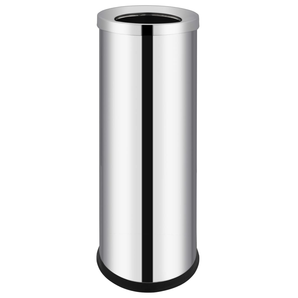 vidaXL cubo de basura para hotel de acero inoxidable 32 l