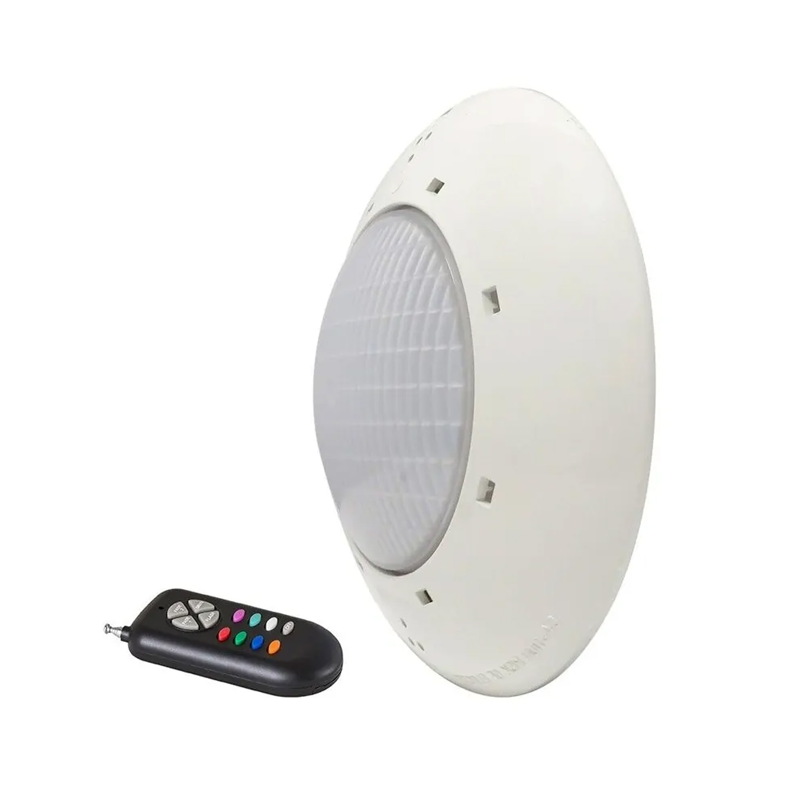 Foco proyector plano LED rgb astralpool aquasphere ø28x11,1 cm con mando a