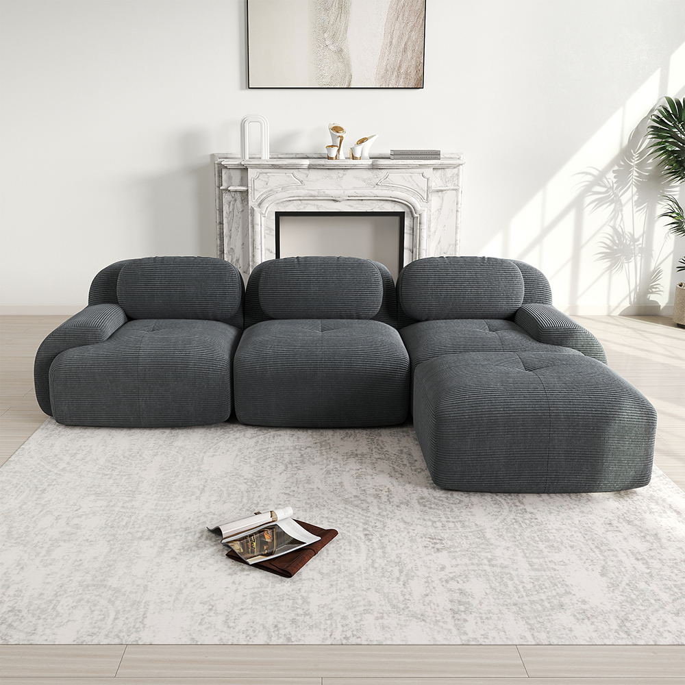 Komhtom,sofá modular, pana, gris