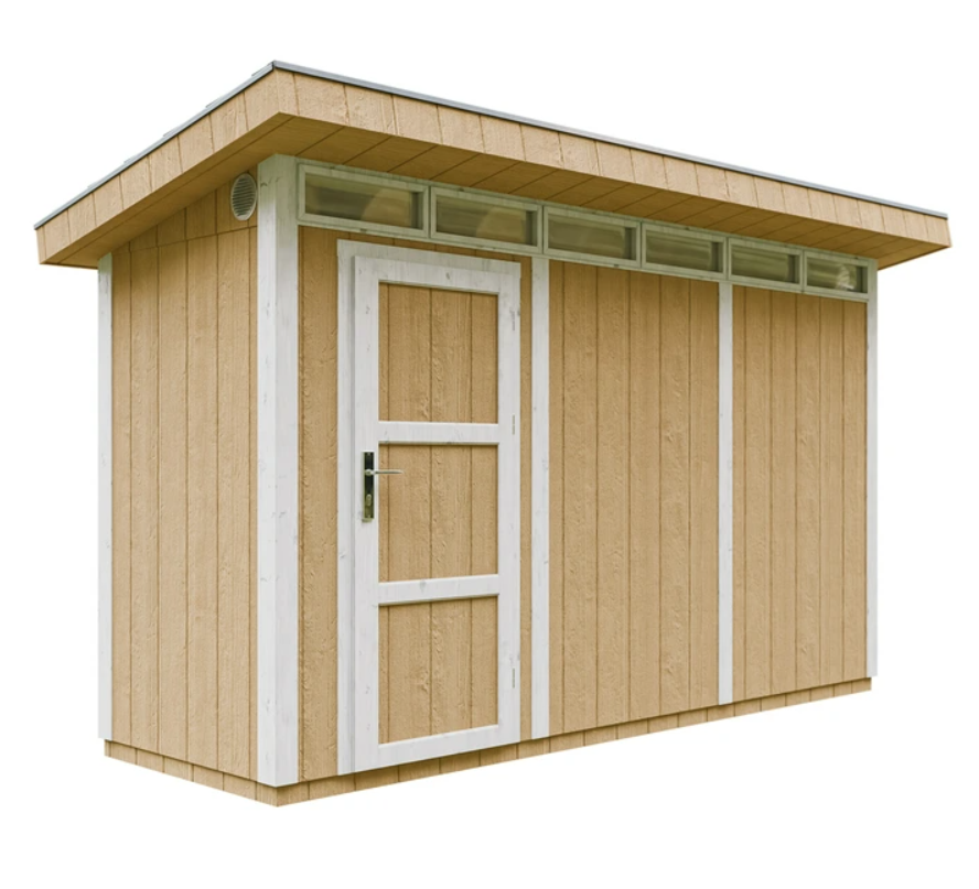Caseta de jardín Timbela m902-harvest honey, 4,3 m², premium, 161×411 cm