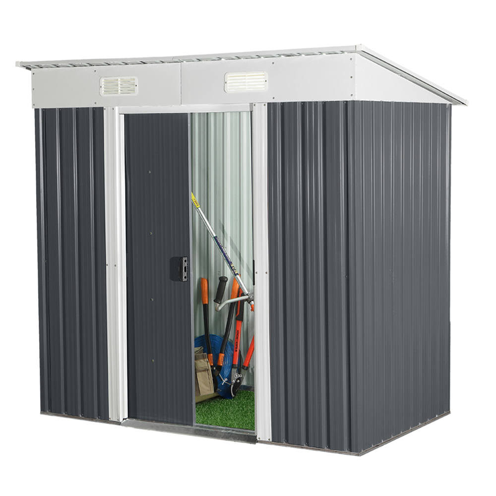 Cobertizo para herramientas de acero galvanizado bohio m - 195 x 180 cm