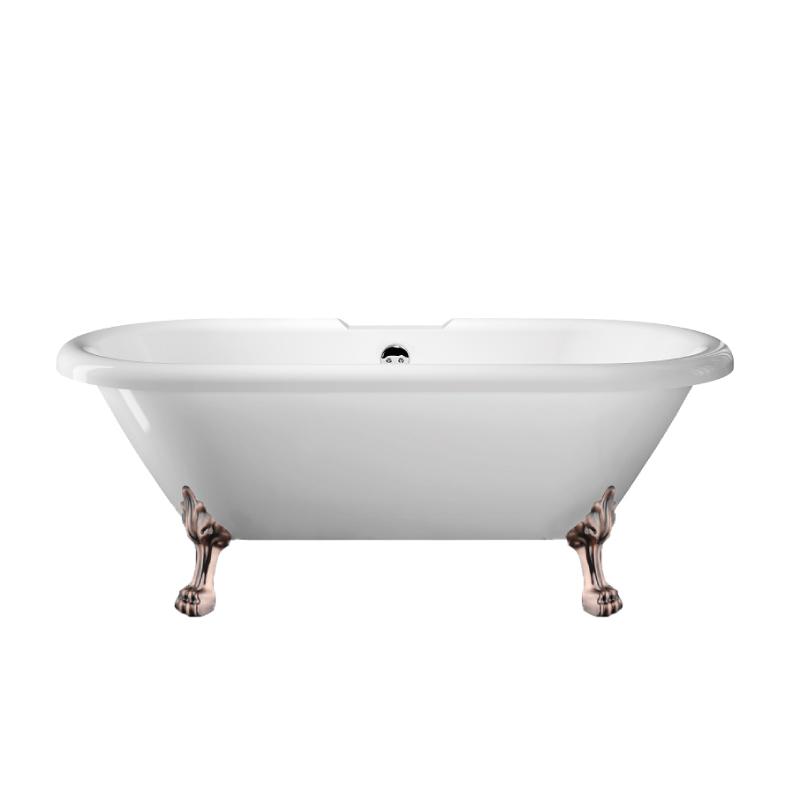 Bañera con patas chelsea 170 cm patas león cobre envejecido