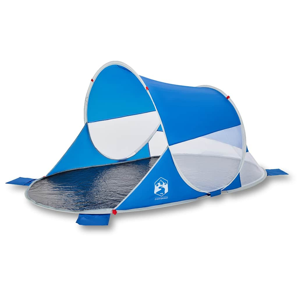 vidaXL tienda de playa pop-up impermeable azul