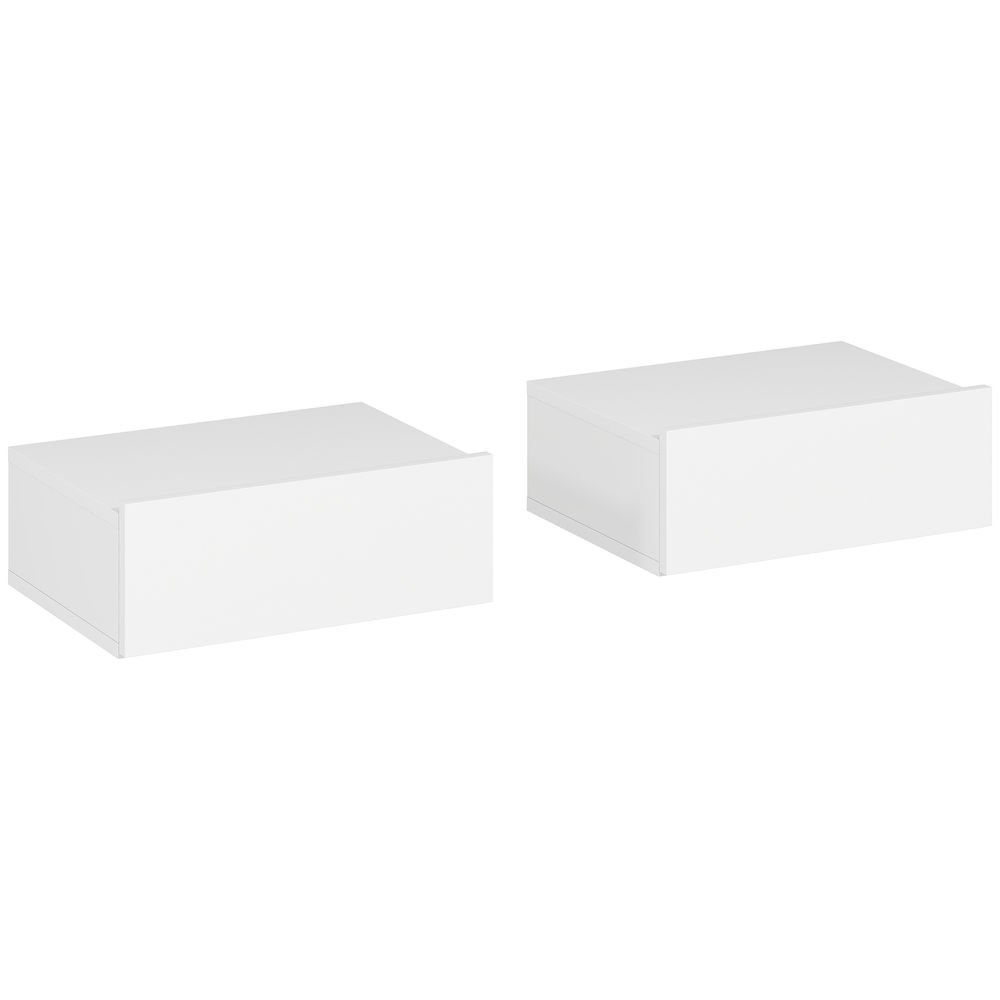 Mesitas de noche 40x30x15 cm color blanco Homcom