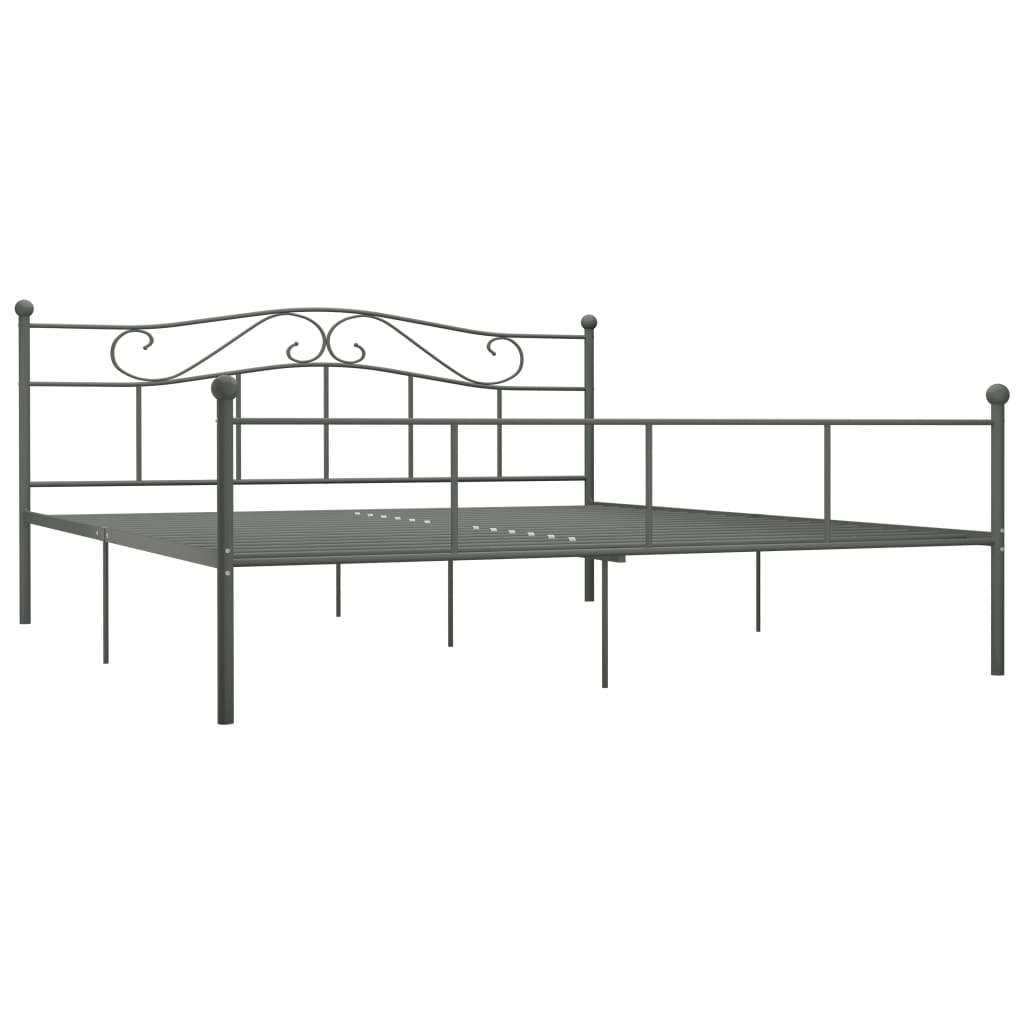 vidaXL estructura de cama sin colchón metal gris 180x200 cm