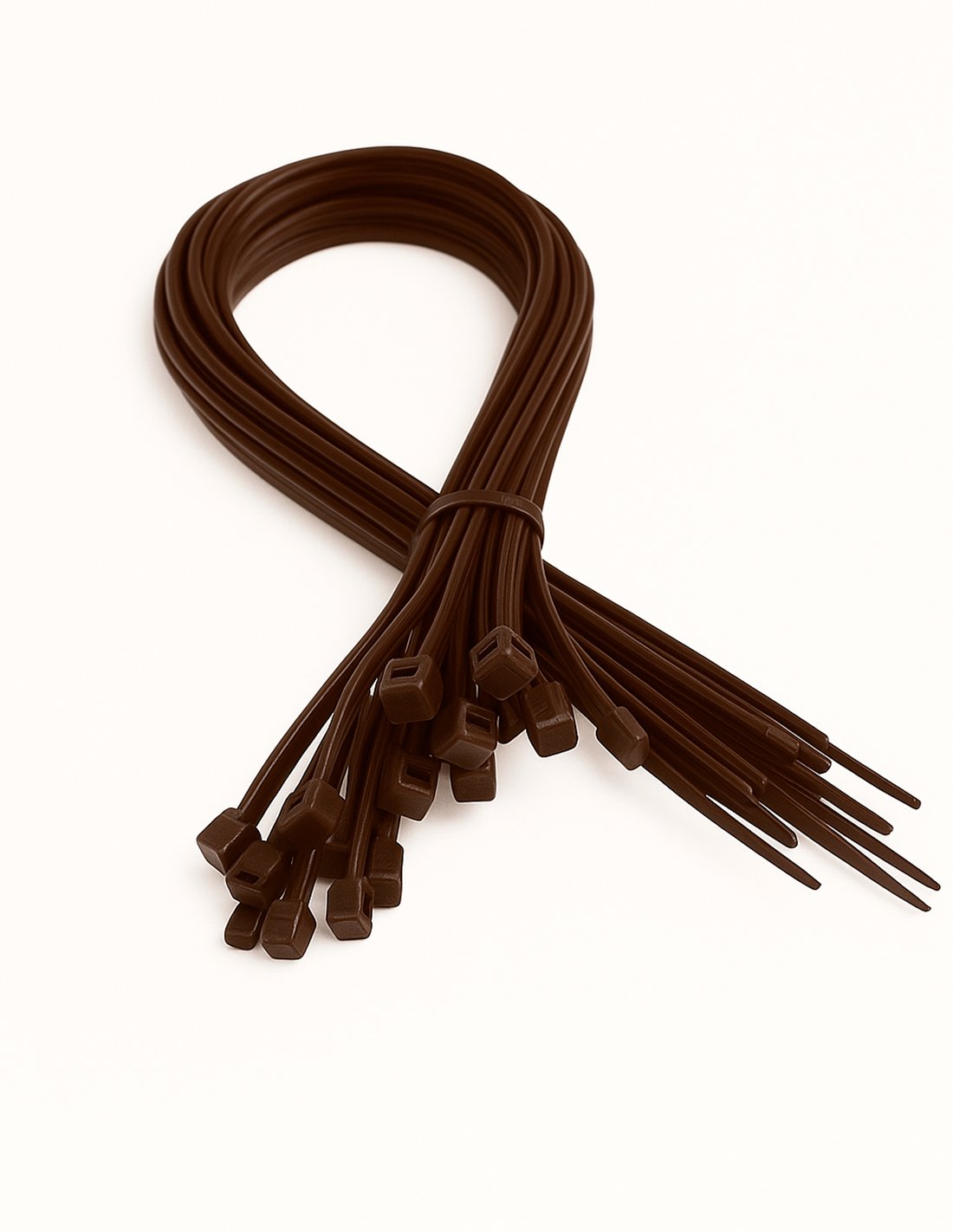 3,6x200 mm. - bridas multiusos nylon - marrón - 50 unidades