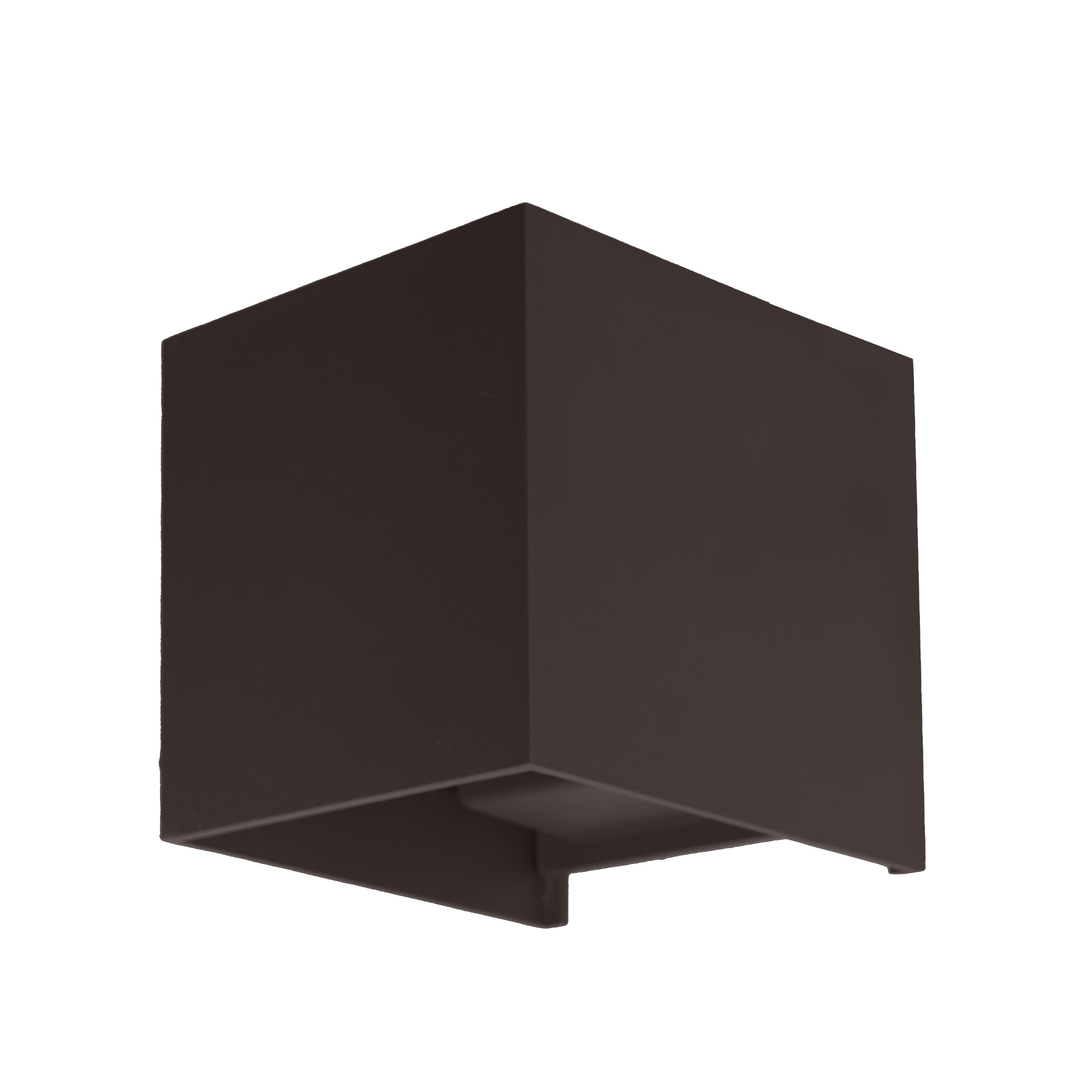 Aplique para exterior cubo LED 2x6w 4000k marron ip54