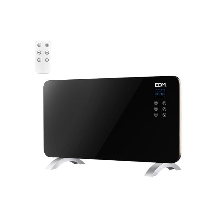 Convector con placa de cristal 1500 w, 76 x 24 x 43