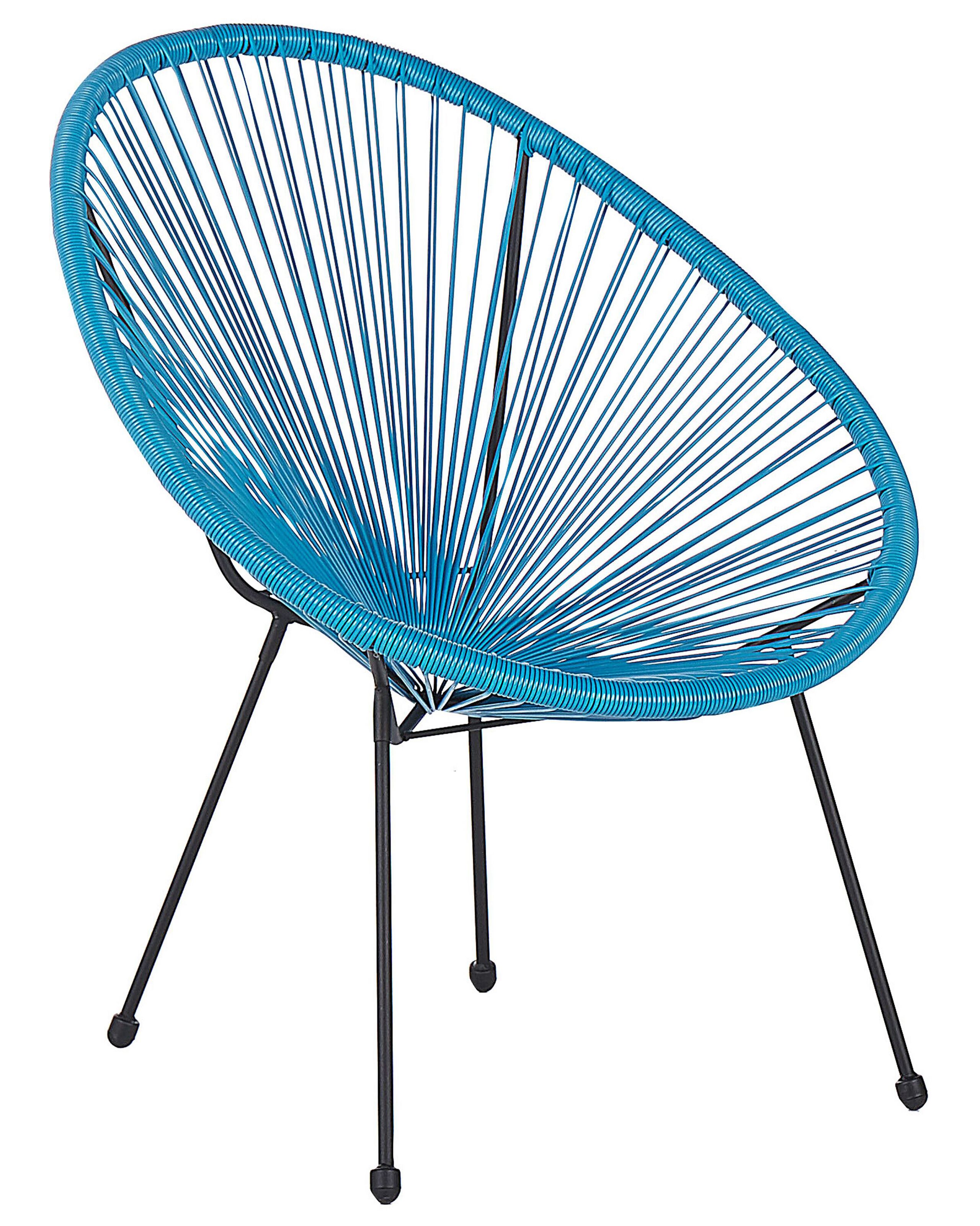 Silla de jardín acapulco ii ratán sintético azul